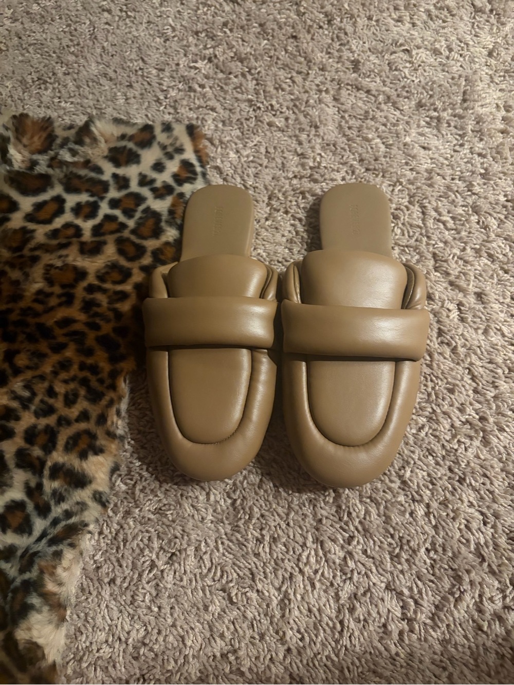 Forever 21 Padded Slide Mules in Tan